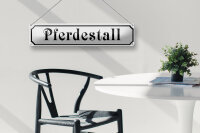 Blechschild Straßenschild 46x10cm Pferdestall Reiten Pferde Dekoration