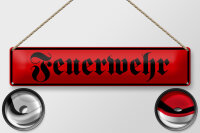 Blechschild Straßenschild 46x10cm Feuerwehr Dekoration