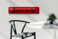 Blechschild Straßenschild 46x10cm Feuerwehr Dekoration