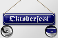 Blechschild Straßenschild 46x10cm Oktoberfest Dekoration
