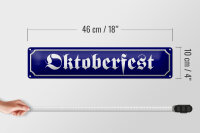 Blechschild Straßenschild 46x10cm Oktoberfest Dekoration