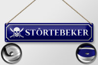 Blechschild Straßenschild 46x10cm Störtebeker mit Totenkopf Deko