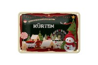 Blechschild Weihnachten Grüße KÜRTEN...