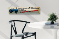 Blechschild Spruch 46x10cm Kindheit wir spielten Traktoren Dekoration
