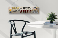 Blechschild Spruch 46x10cm Bier ist gut sagt der Arzt Deko