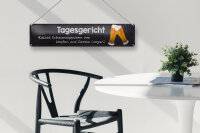 Blechschild Spruch 46x10cm Bier Tagesgericht kaltes Schaumsüppchen Deko