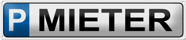 Blechschild Parken 46x10cm Parkplatz Mieter Dekoration