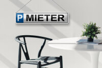 Blechschild Parken 46x10cm Parkplatz Mieter Dekoration