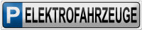 Blechschild Parken 46x10cm Parkplatz Elektrofahrzeuge...