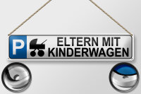 Blechschild Parken 46x10cm Parkplatz Eltern mit...