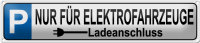 Blechschild Parken 46x10cm Parkplatz nur Elektrofahrzeuge...