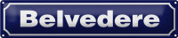 Blechschild Hinweis 46x10cm Belvedere Österreich...