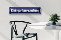 Blechschild Hinweis 46x10cm Kleingärtnersiedlung Dekoration