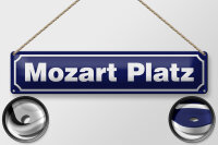 Blechschild Hinweis 46x10cm Mozart Platz Österreich...