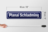 Blechschild Hinweis 46x10cm Planai Schladming ÖSterreich Dekoration