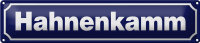 Blechschild Hinweis 46x10cm Hahnenkamm Österreich Dekoration