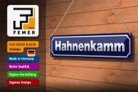 Blechschild Hinweis 46x10cm Hahnenkamm Österreich Dekoration