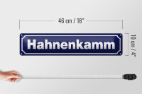 Blechschild Hinweis 46x10cm Hahnenkamm Österreich Dekoration