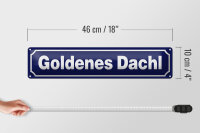 Blechschild Hinweis 46x10cm Goldenes Dachl Österreich Dekoration