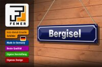 Blechschild Hinweis 46x10cm Bergisel Österreich Dekoration