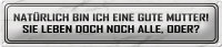 Blechschild Spruch 46x10cm natürlich bin ich gute...