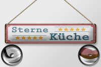 Blechschild Spruch 46x10cm 5 Sterne Küche Geschenk...