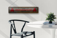 Blechschild Spruch 46x10cm von Lebensgefahr Lebensgefährtin Dekoration