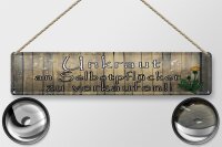 Blechschild Spruch 46x10cm  Unkraut an...