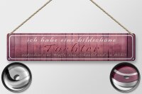 Blechschild Spruch 46x10cm ich habe eine bildschöne Tochter Dekoration