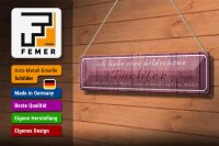Blechschild Spruch 46x10cm ich habe eine bildschöne Tochter Dekoration