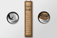 Blechschild Spruch 10x46cm Rezept für Gesundheit 2...