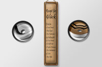 Blechschild Spruch 10x46cm Rezept für Glück 2...