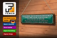 Blechschild Spruch 46x10cm wenn ich neben mir stehe und Dekoration