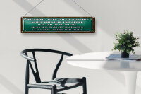 Blechschild Spruch 46x10cm wenn ich neben mir stehe und Dekoration