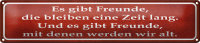 Blechschild Spruch 46x10cm es gibt Freunde mit denen alt...