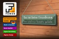 Blechschild  Spruch 46x10cm das ist keine Unordnung hier wird kreativ gelebt