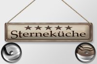 Blechschild Spruch 46x10cm 5 Sterneküche Geschenk...