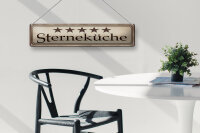 Blechschild Spruch 46x10cm 5 Sterneküche Geschenk Meatll Dekoration