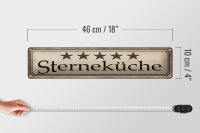 Blechschild Spruch 46x10cm 5 Sterneküche Geschenk Meatll Dekoration