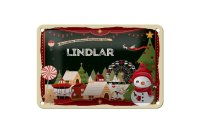 Blechschild Weihnachten Grüße aus LINDLAR...