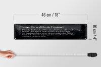 Blechschild Spruch 46x10cm Mama die weltbeste schenkt Liebe Dekoration