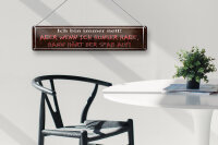 Blechschild Spruch 46x10cm ich nett aber wenn ich Hunger Dekoration