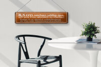 Blechschild Spruch 46x10cm 8,5cm reichen aus Frau glücklich Dekoration