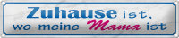 Blechschild Spruch 46x10cm Zuhause ist wo meine Mama ist Dekoration