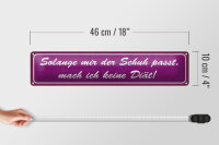 Blechschild Spruch 46x10cm solange Schuh passt keine Diät Dekoration