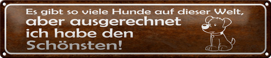 Blechschild 'Es Gibt Viele Hunde' – Wanddeko Im Retro-Design, 20x30 Cm, Made In Germany