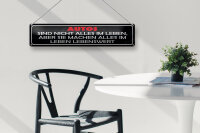 Blechschild Spruch 46x10cm Autos nicht alles im Leben aber Dekoration