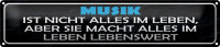 Blechschild Spruch 46x10cm Musik nicht alles im Leben...