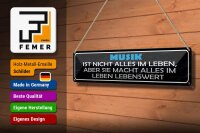 Blechschild Spruch 46x10cm Musik nicht alles im Leben aber Dekoration