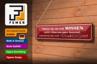 Blechschild Spruch 46x10cm verwirre sie mit Schwachsinn Dekoration